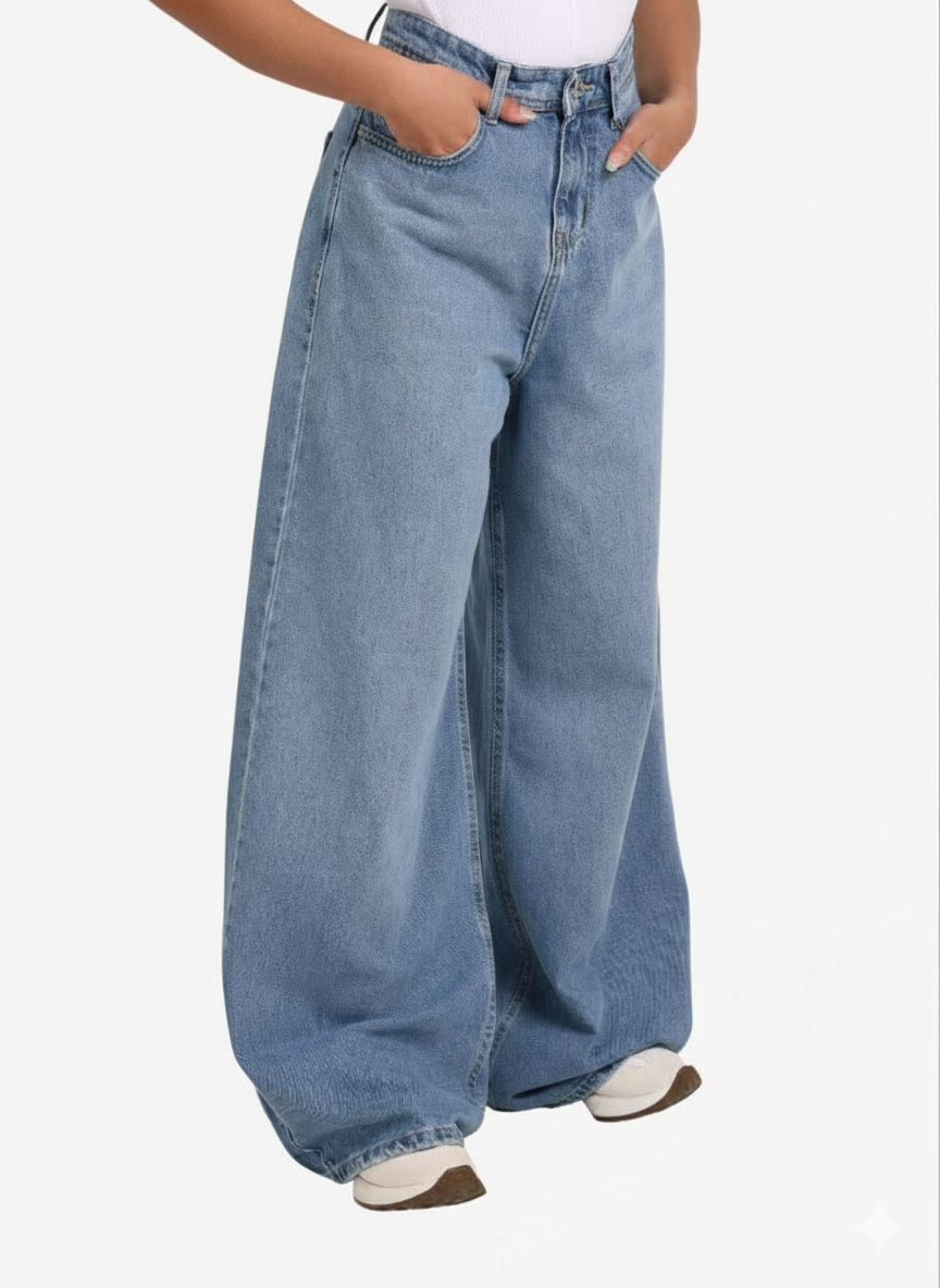 Light Mid-Rise Baggy Jeans