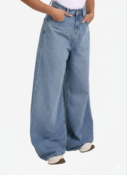 Light Mid-Rise Baggy Jeans