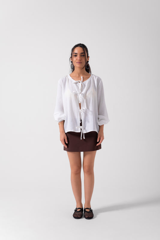 White Blouse Linen